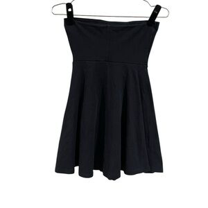 Express Black Strapless Mini Skater Dress XS